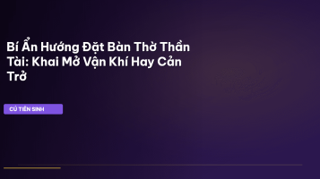 phong thủy bàn thờ thần tài