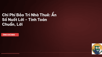 chi phí bảo trì nhà cho thuê