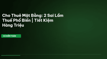 thuế cho thuê mặt bằng