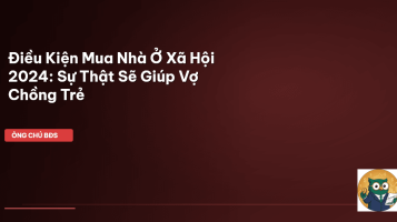 điều kiện mua nhà ở xã hội