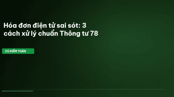 hóa đơn điện tử sai sót