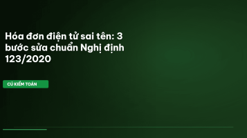 hóa đơn điện tử sai tên