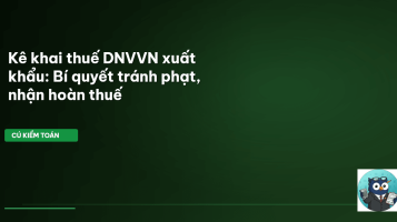 kê khai thuế xuất khẩu