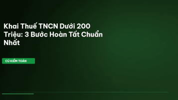 khai thuế tncn dưới 200 triệu