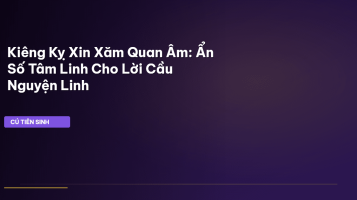 kiêng kỵ xin xăm Quan Âm