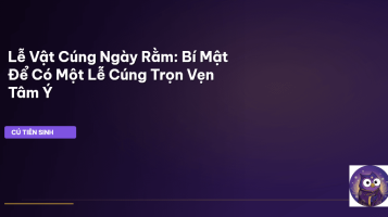 lễ vật cúng ngày rằm