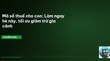 mã số thuế cho con
