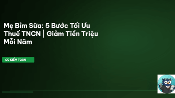 tối ưu thuế TNCN mẹ bỉm
