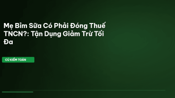 thuế tncn mẹ bỉm sữa
