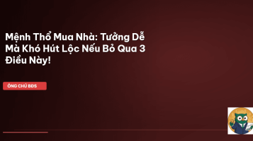 mệnh Thổ mua nhà
