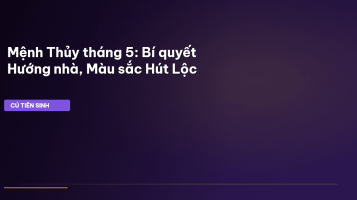 phong thủy tháng 5