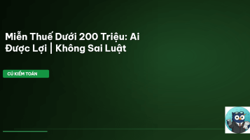 miễn thuế dưới 200 triệu