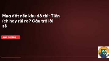 đất nền khu đô thị