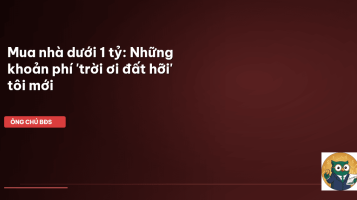 chi phí giao dịch bđs