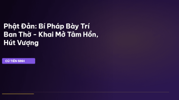 phong thủy ban thờ phật đản