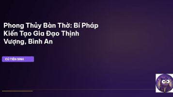 phong thủy bàn thờ