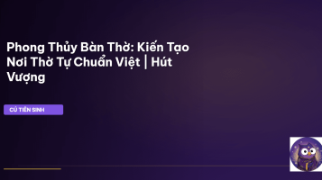 phong thủy bàn thờ