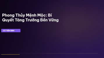 phong thủy mệnh mộc