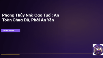 phong thủy nhà ở người cao tuổi