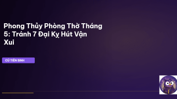 phong thủy phòng thờ tháng 5