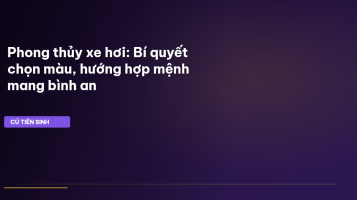 phong thủy xe hơi