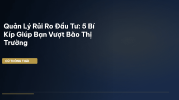 quản lý rủi ro đầu tư