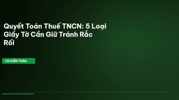 Quyết toán thuế TNCN