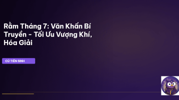 Văn Khấn Rằm Tháng 7
