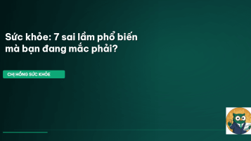 sai lầm sức khỏe