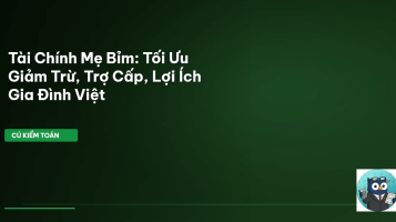 tối ưu tài chính mẹ bỉm