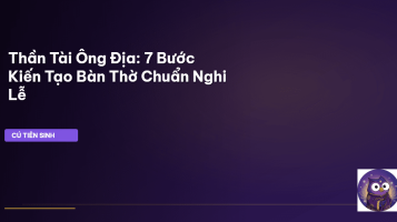 bàn thờ Thần Tài