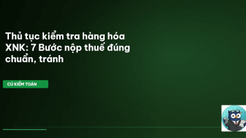 thủ tục hải quan