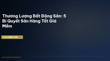 thương lượng bất động sản