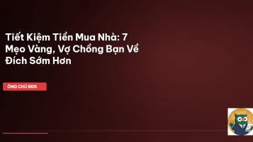 tiết kiệm tiền mua nhà