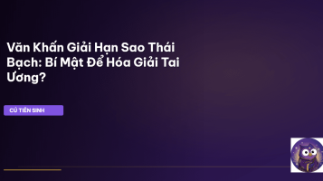 Văn khấn giải hạn sao Thái Bạch