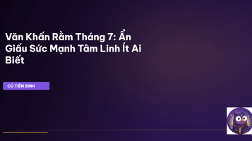 Văn khấn Rằm Tháng 7