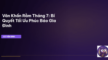 Văn Khấn Rằm Tháng 7