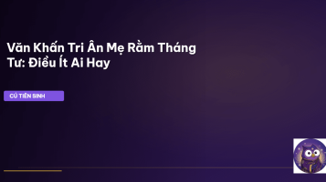 Văn khấn tri ân Mẹ