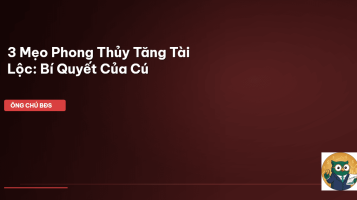 phong thủy tăng tài lộc