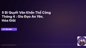 Văn khấn Thổ Công tháng 4