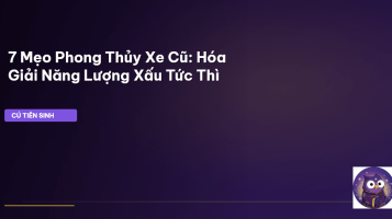 phong thủy xe cũ