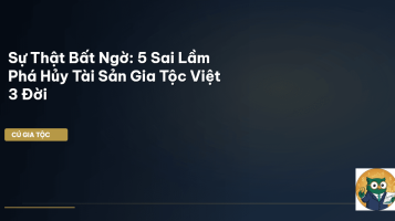 Sự Thật Bất Ngờ: 5 Sai Lầm Phá Hủy Tài Sản Gia Tộc Việt 3 Đời
